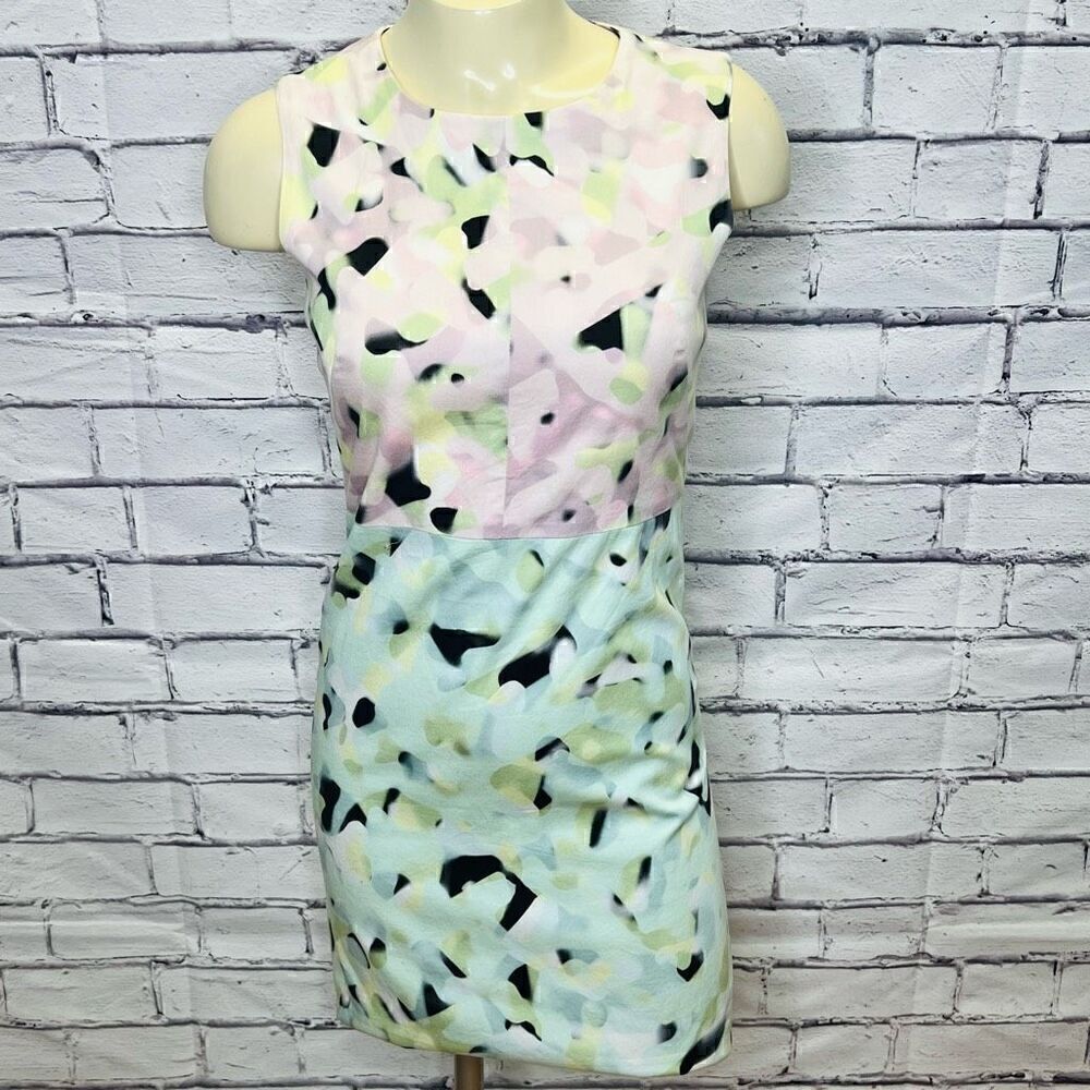 Milly of New York Womens Multicolor Eloise Mint Sorbet Shift Mini Dress Size 0